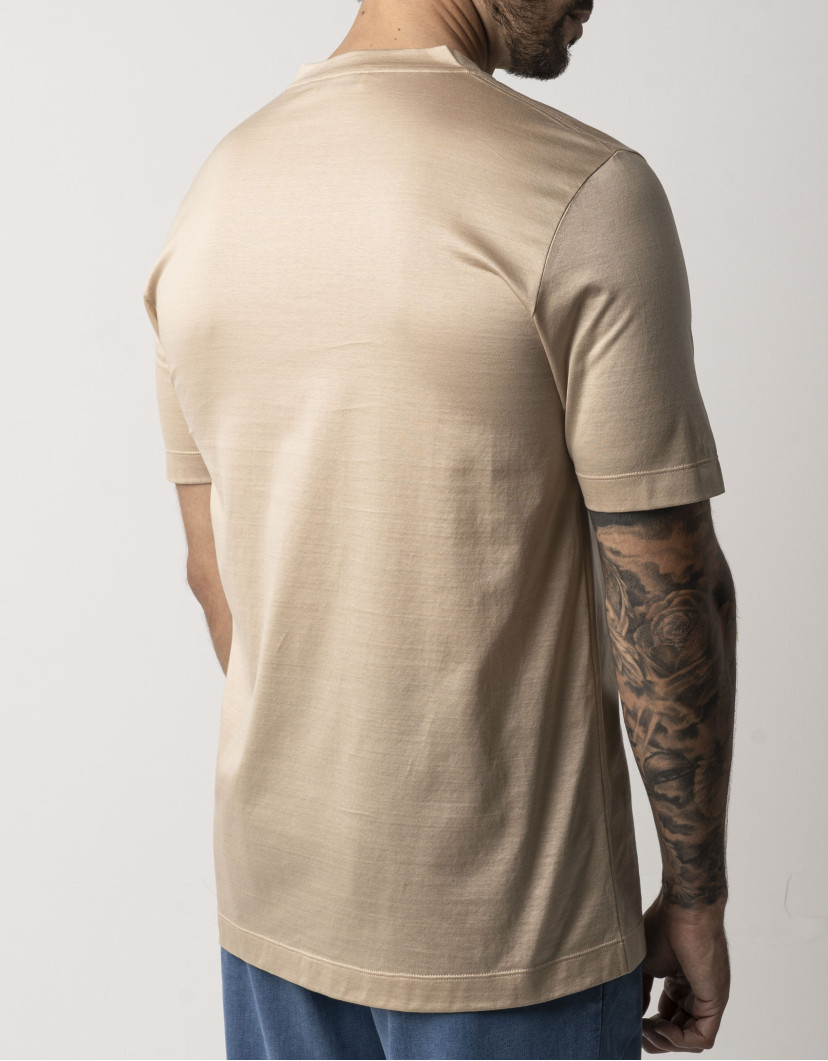 Castello d'Oro Beige T-shirt 100% Cotton Regular Fit image